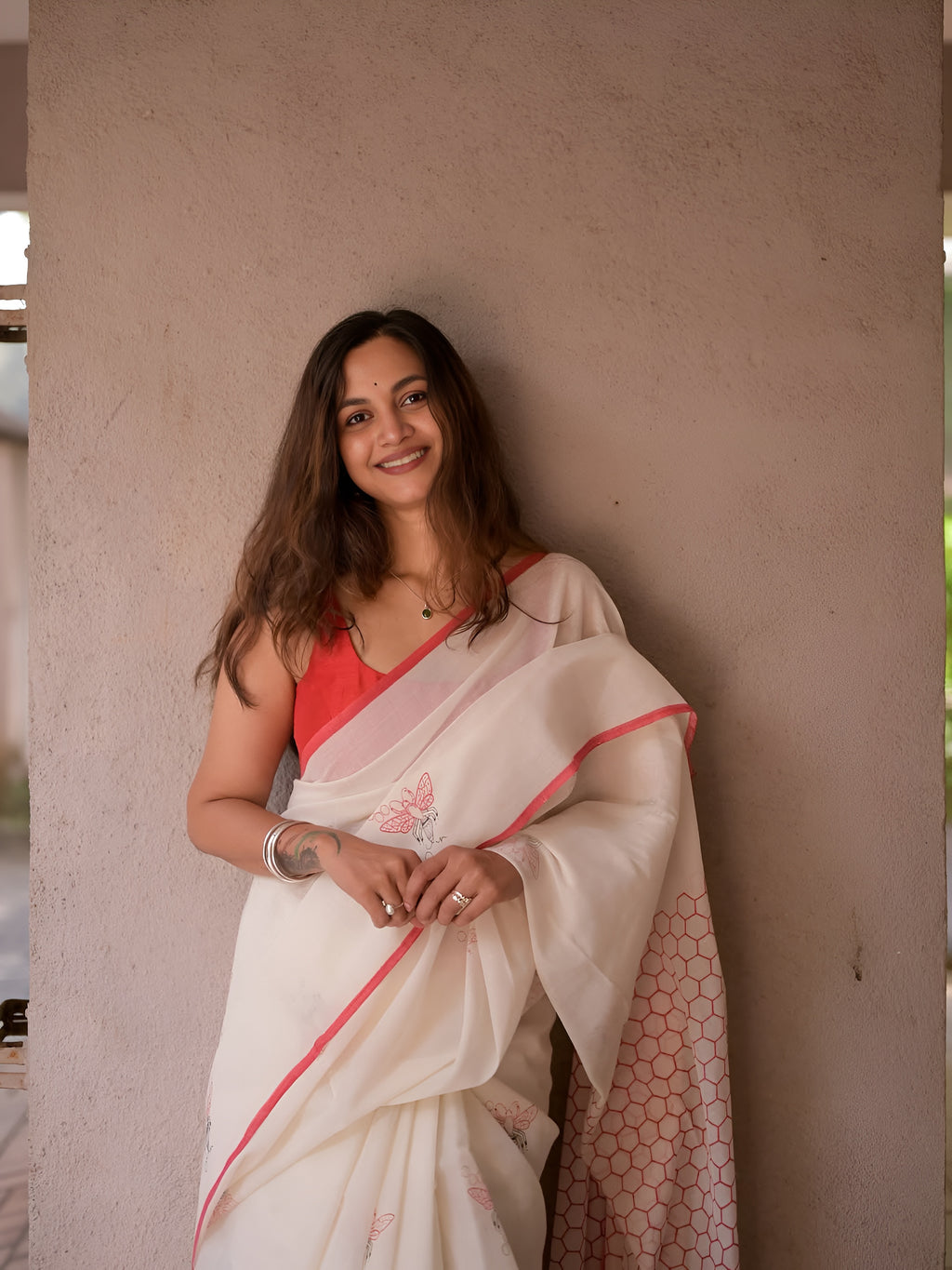 linen saree