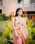 linen printed saree