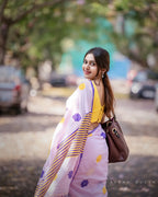linen printed saree