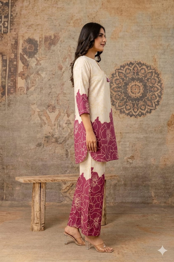 panel design pink kurti