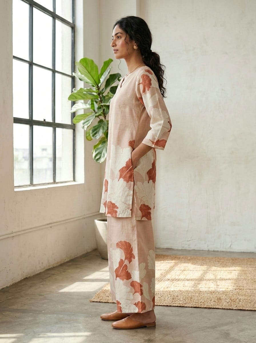 Blush Bloom Printed Co-Ord Set for Women