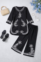 black embroidery