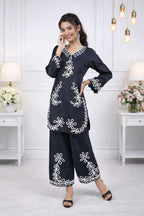 black embroidery